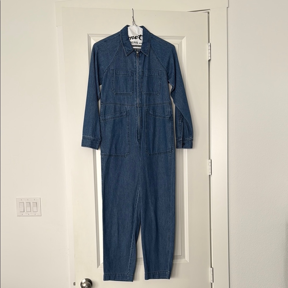Madewell Blue Denim Overalls Classic Utility Style